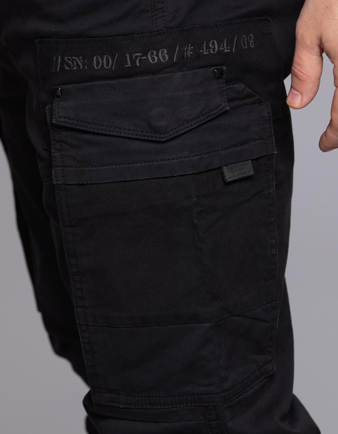 Black Regular Fit Cargo Pant - Image 6