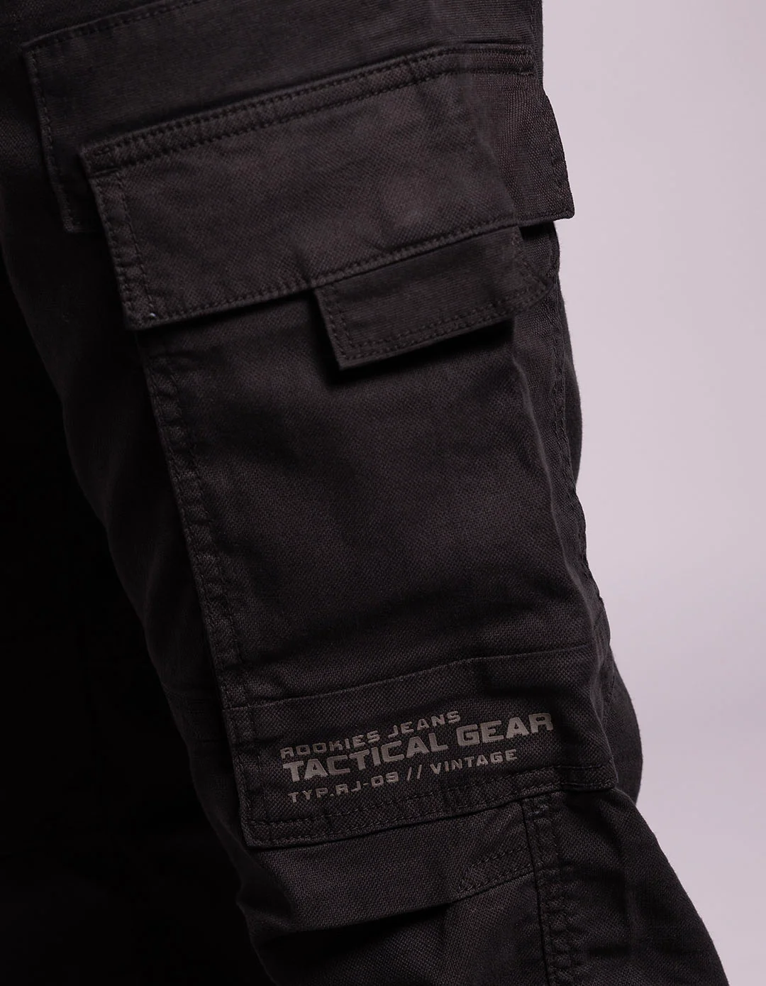 Black Slim Fit Cargo Pant - Image 3