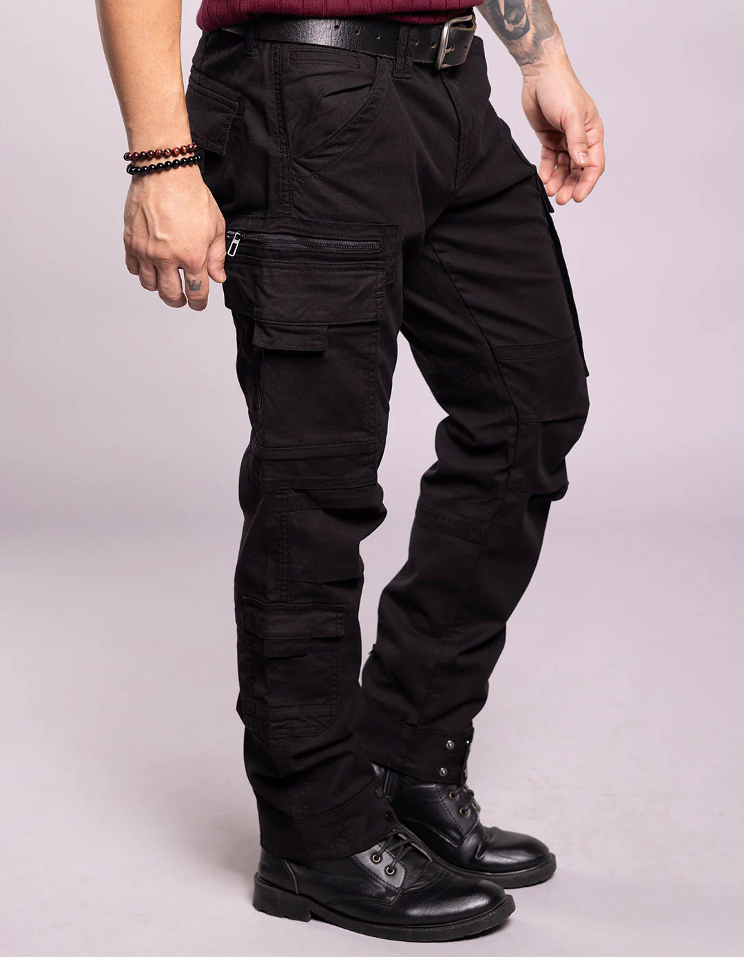 Black Slim Fit Cargo Pant - Image 5