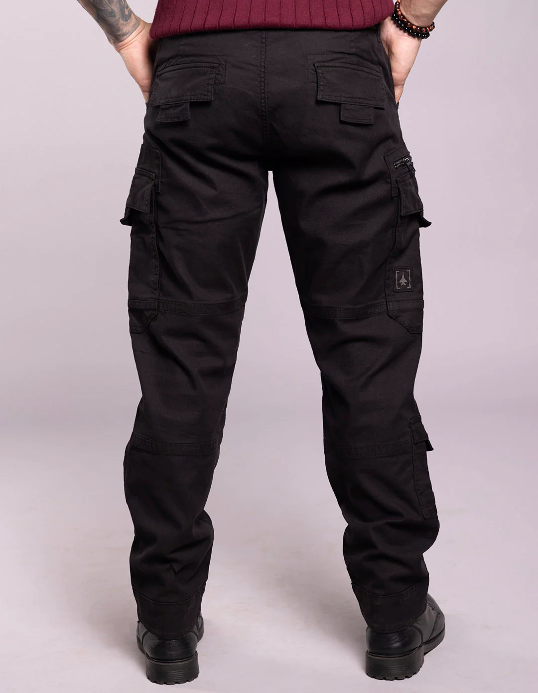 Black Slim Fit Cargo Pant - Image 6