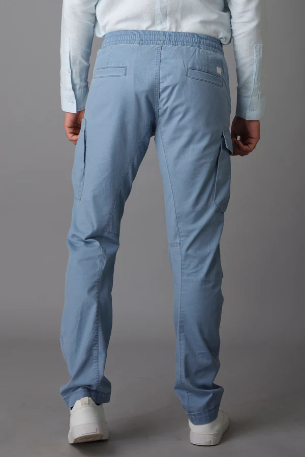 Blue Regular Fit Cargo Pant - Image 3