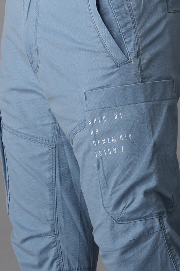 Blue Regular Fit Cargo Pant - Image 6