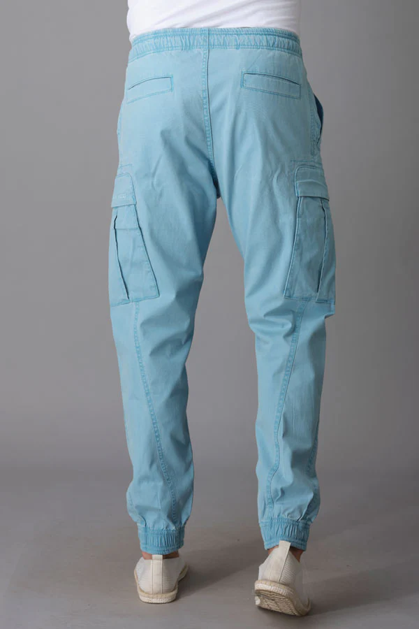 Blue Tapered Fit Cargo Pant - Image 5