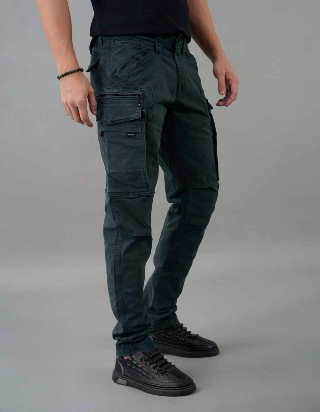 Bottle Green Regular Fit Cargo Pant - Image 5