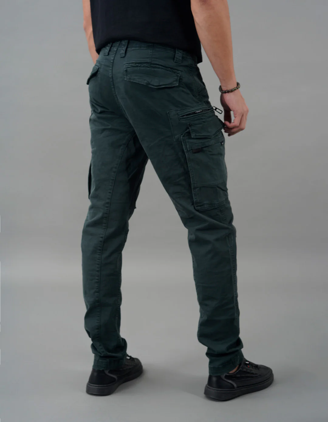 Bottle Green Regular Fit Cargo Pant - Image 6