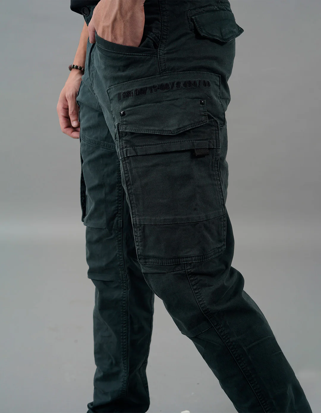 Bottle Green Regular Fit Cargo Pant - Image 8