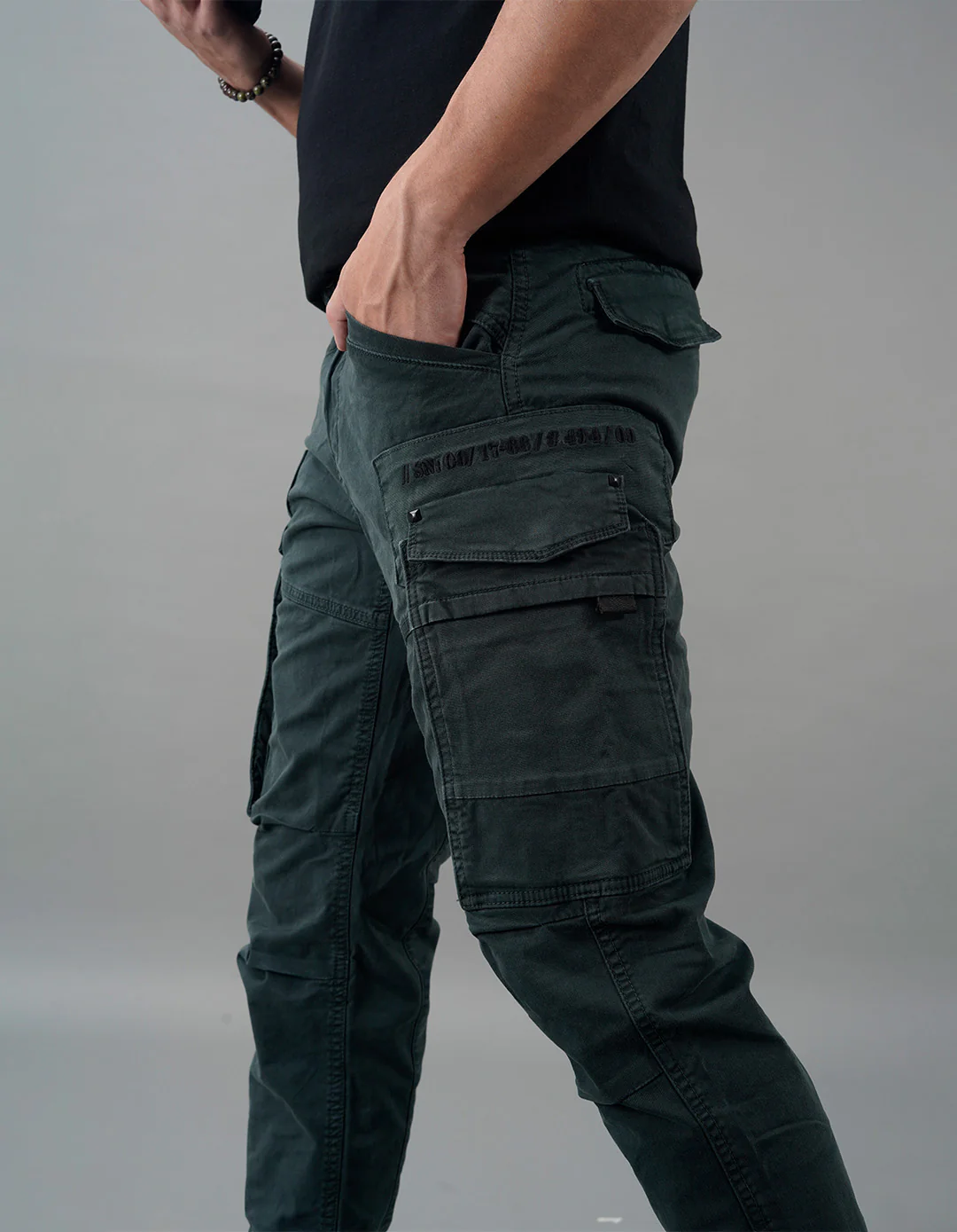 Bottle Green Regular Fit Cargo Pant - Image 9