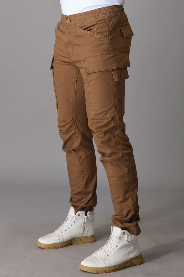 Brown Tapered Fit Cargo Pant - Image 4
