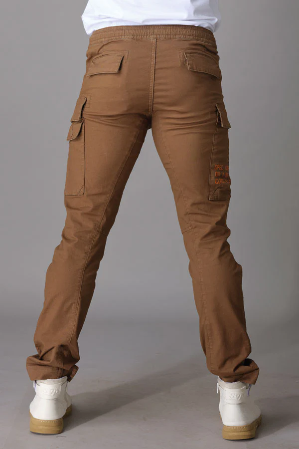 Brown Tapered Fit Cargo Pant - Image 5