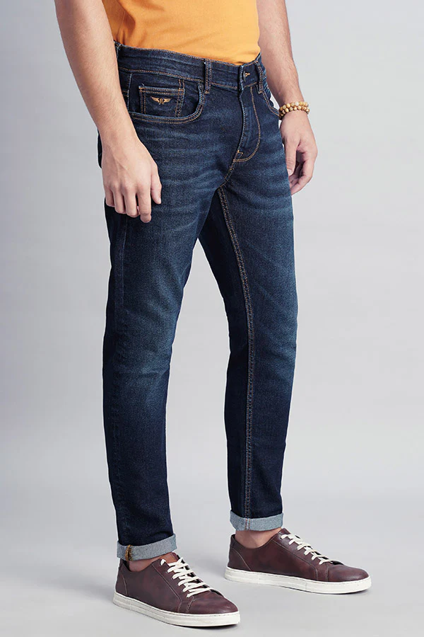 Dk Blue 5 Pocket Low-Rise Ankle Length Jeans - Image 3