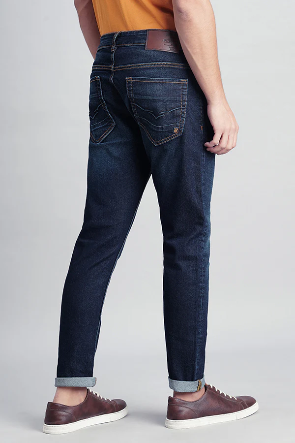 Dk Blue 5 Pocket Low-Rise Ankle Length Jeans - Image 4