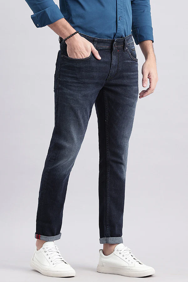 Dk Blue 5 Pocket Low-Rise Ankle Length Jeans - Image 3