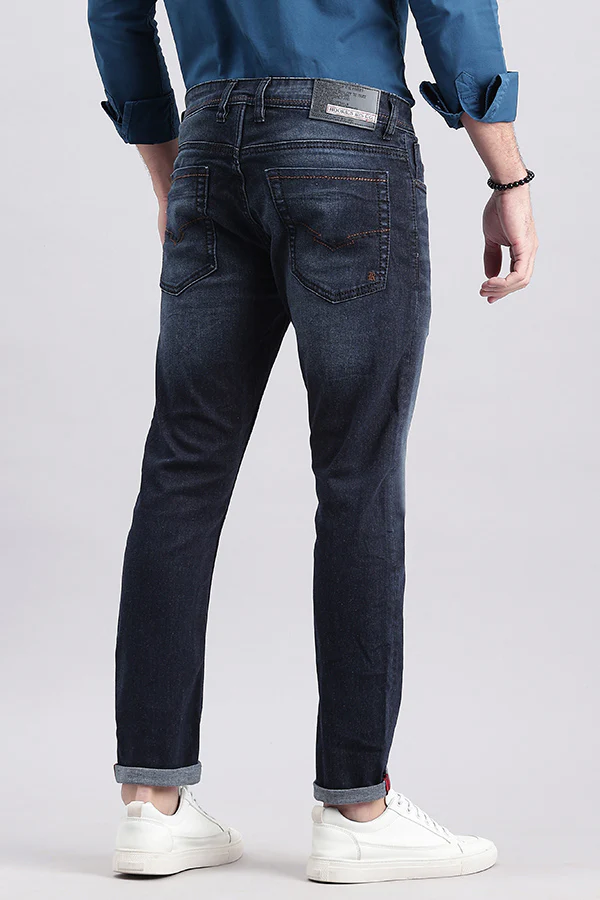 Dk Blue 5 Pocket Low-Rise Ankle Length Jeans - Image 4