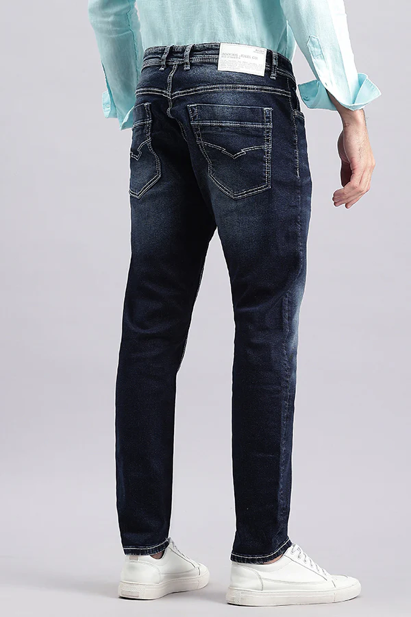 Dk Blue 5 Pocket Low-Rise Ankle Length Jeans - Image 4