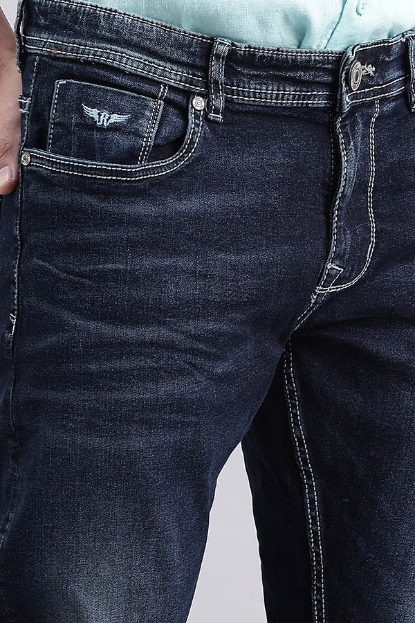 Dk Blue 5 Pocket Low-Rise Ankle Length Jeans - Image 6