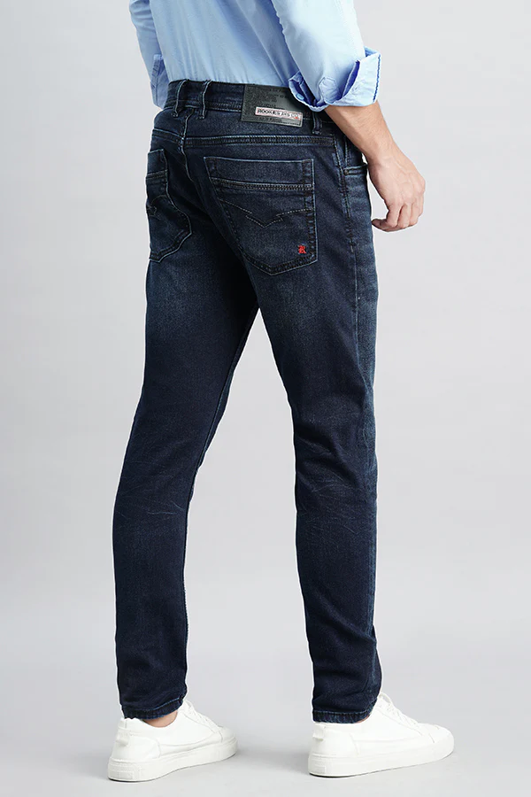 Dk Blue 5 Pocket Low-Rise Ankle Length Jeans - Image 4