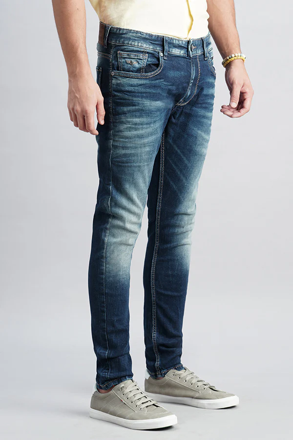 Dk Blue 5 Pocket Low-Rise Ankle Length Jeans - Image 3