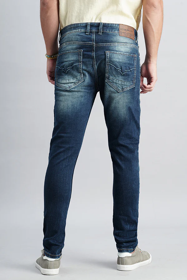 Dk Blue 5 Pocket Low-Rise Ankle Length Jeans - Image 4