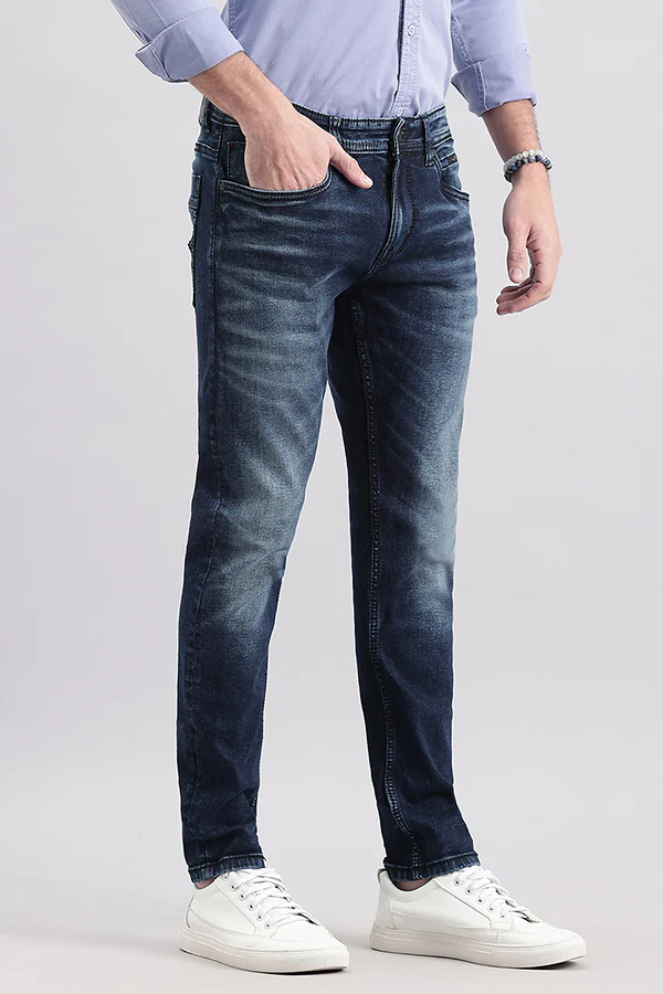 Dk Blue 5 Pocket Low-Rise Ankle Length Jeans - Image 3