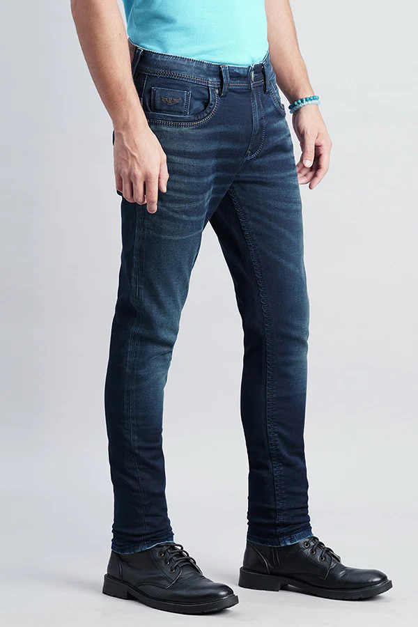 Dk Blue 5 Pocket Low-Rise Ankle Length Jeans - Image 3