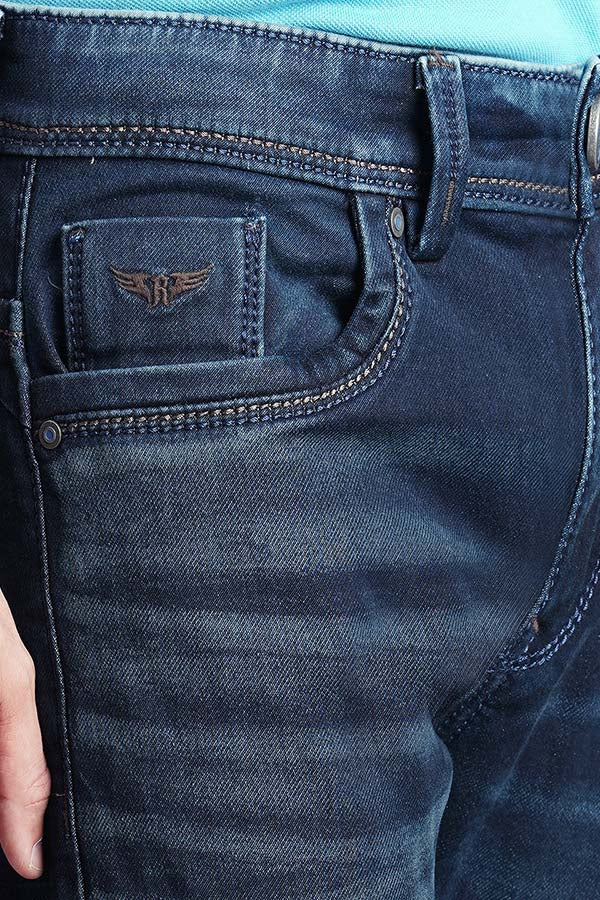 Dk Blue 5 Pocket Low-Rise Ankle Length Jeans - Image 6