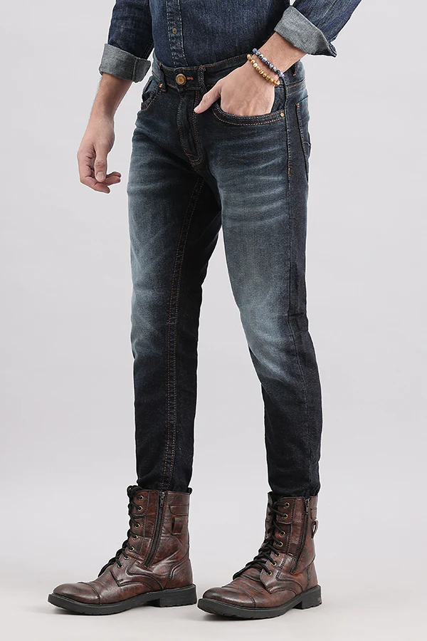 Dk Blue 5 Pocket Low-Rise Ankle Length Jeans - Image 5