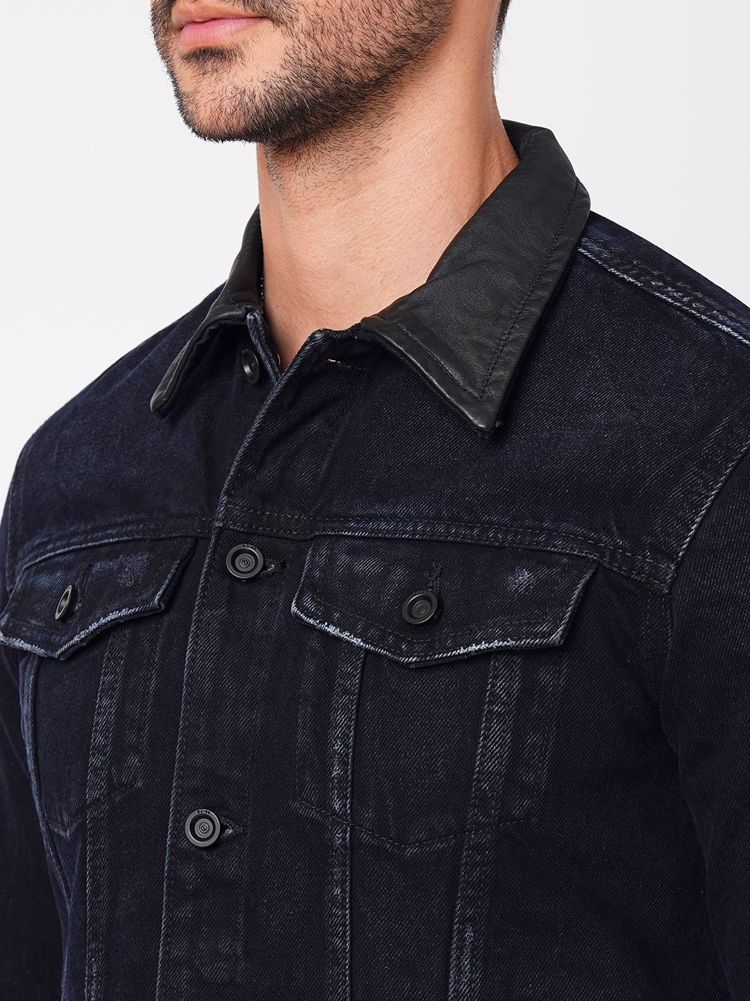 Dk Blue Full Sleeve Denim Jacket - Image 5