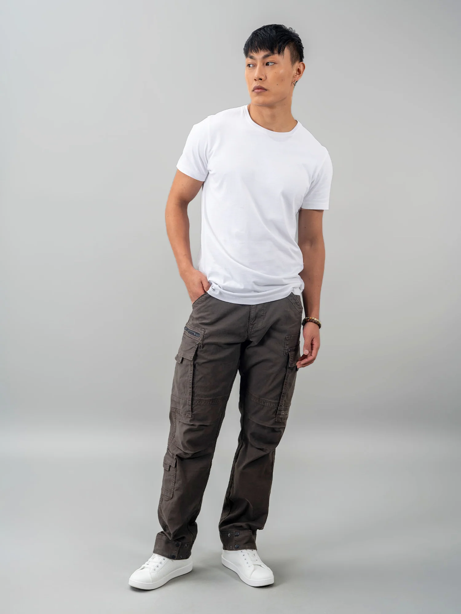 Dk M Green Slim Fit Cargo Pant - Image 3