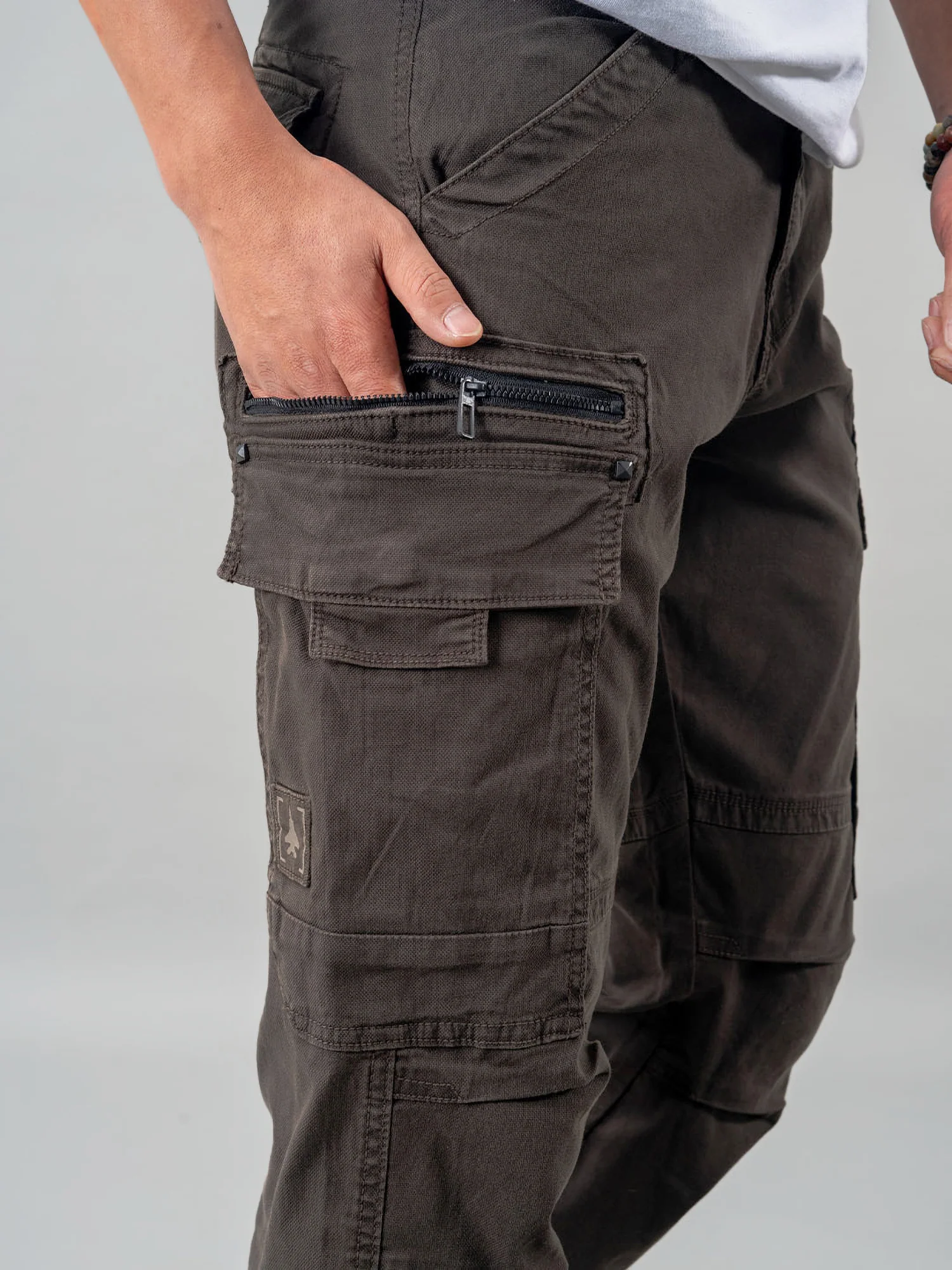 Dk M Green Slim Fit Cargo Pant - Image 6