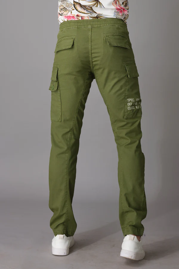 Green Tapered Fit Cargo Pant - Image 5