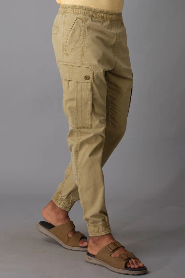 Khaki Tapered Fit Cargo Pant - Image 5