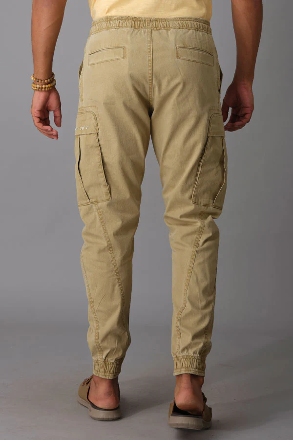 Khaki Tapered Fit Cargo Pant - Image 6