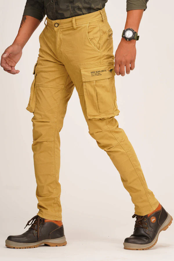 Khaki Regular Fit Cargo Pant - Image 3