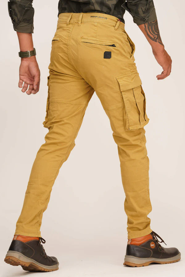 Khaki Regular Fit Cargo Pant - Image 5