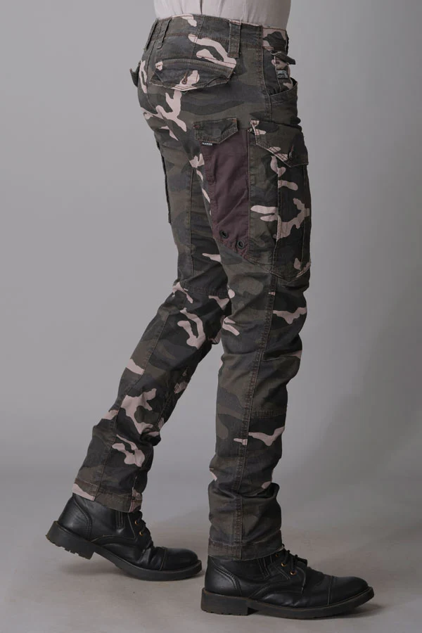 Lt Grey Camo Print Regular Fit Cargo Pant - Image 4