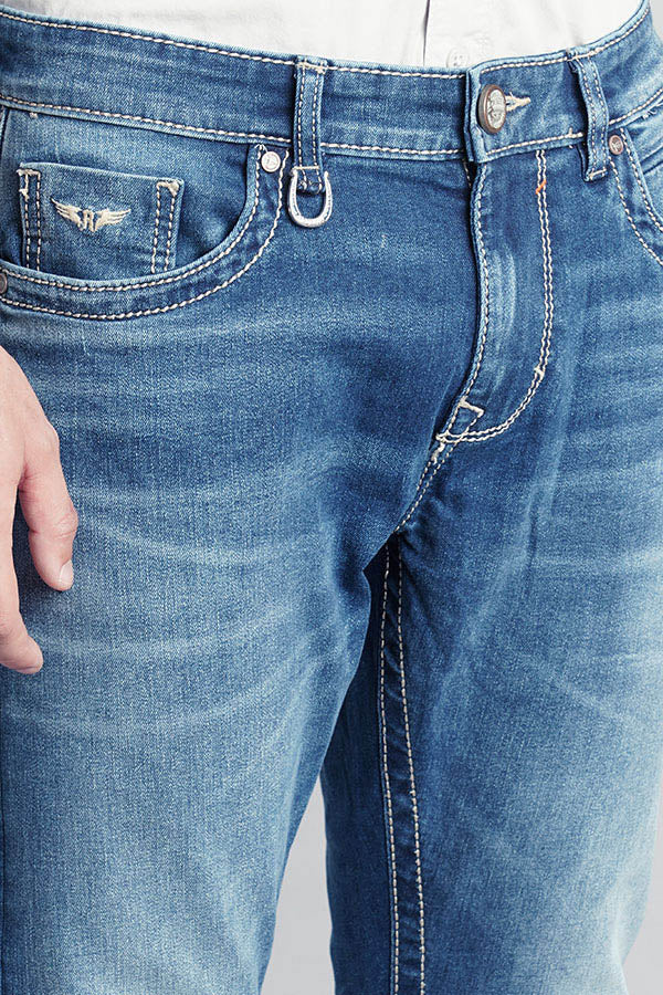 Med Blue 5 Pocket Low-Rise Ankle Length Jeans - Image 6