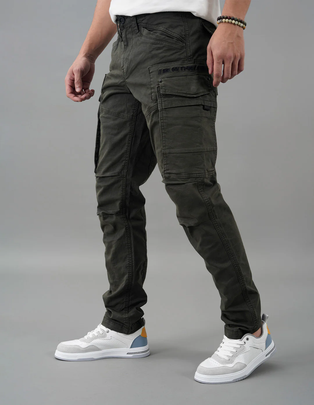 Military Green Regular Fit Cargo Pant - Image 4