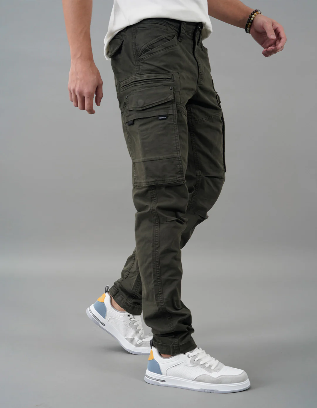Military Green Regular Fit Cargo Pant - Image 5