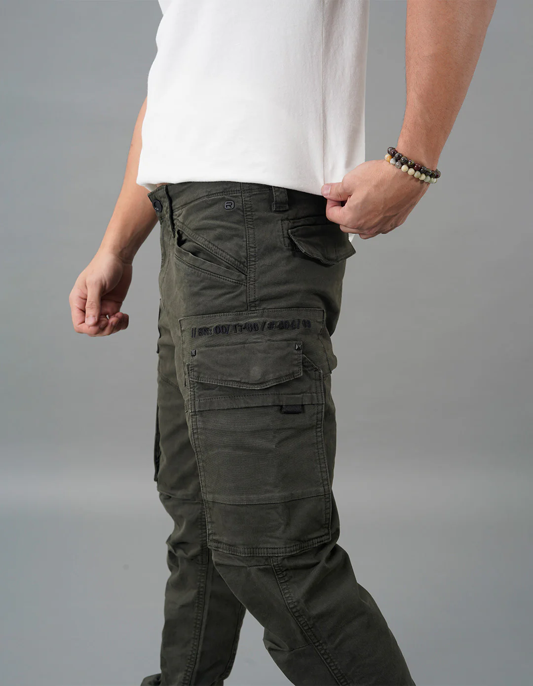 Military Green Regular Fit Cargo Pant - Image 7