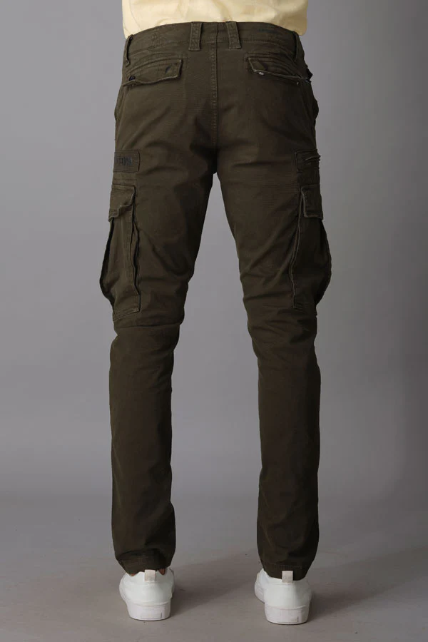 Military Green Regular Fit Cargo Pant - Image 5