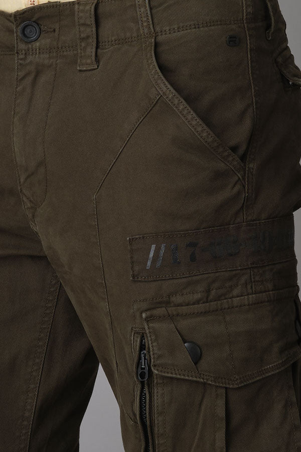 Military Green Regular Fit Cargo Pant - Image 6