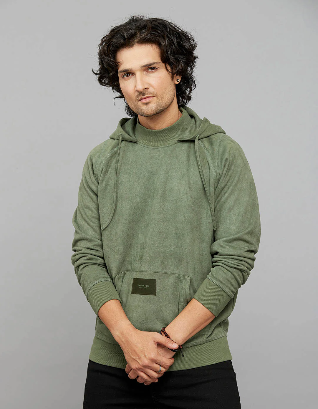 Moss Green Full Sleeves Hoodie - Image 4