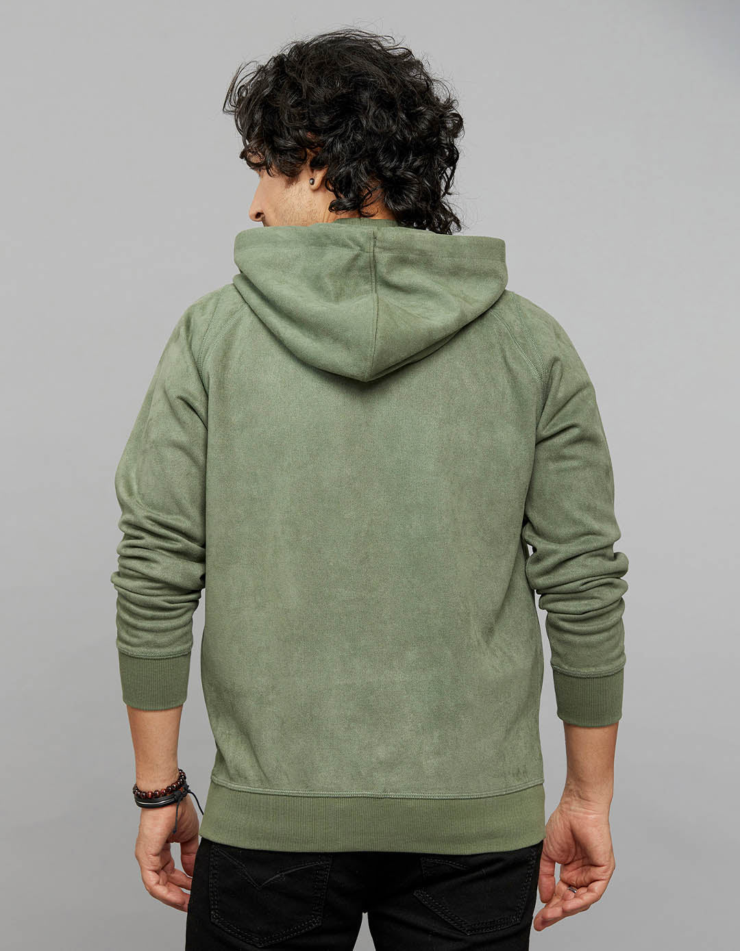 Moss Green Full Sleeves Hoodie - Image 6