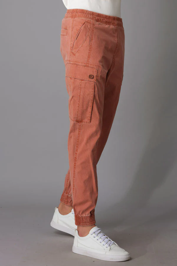 Rust Tapered Fit Cargo Pant - Image 4