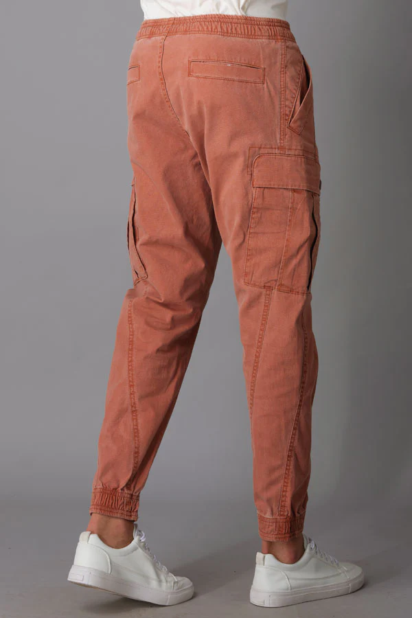 Rust Tapered Fit Cargo Pant - Image 5