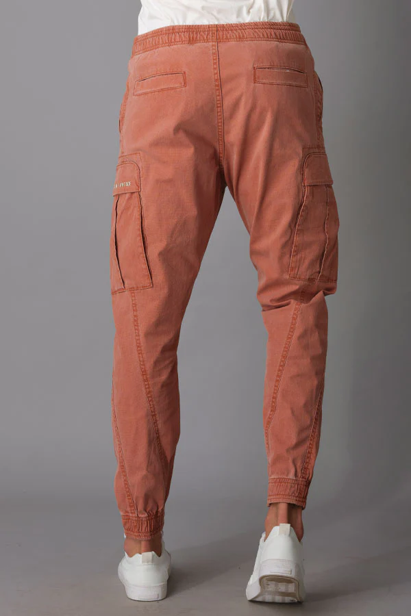 Rust Tapered Fit Cargo Pant - Image 6