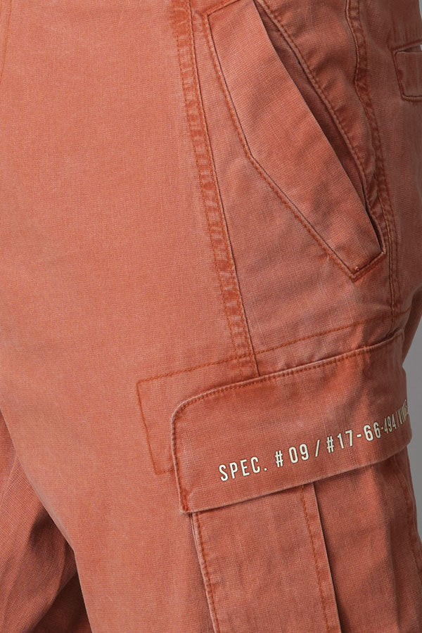 Rust Tapered Fit Cargo Pant - Image 7