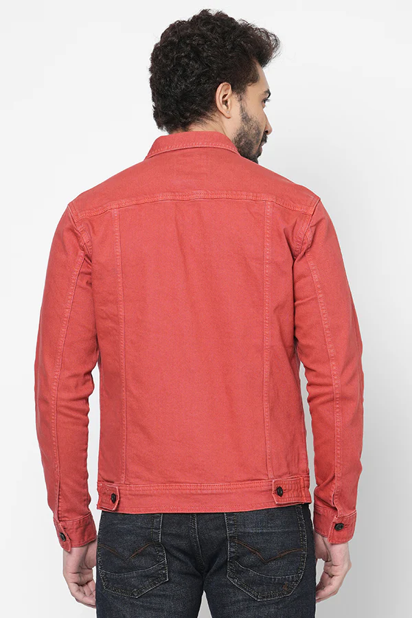Rust Full Sleeve Cotton Jacket - Image 5