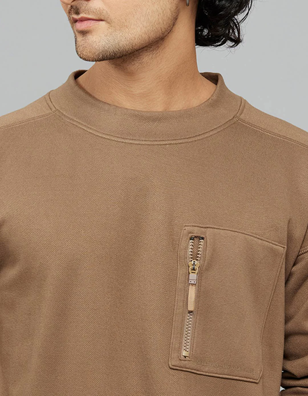 Sand Round Neck Full Sleeves Sweat Shirt - Image 3