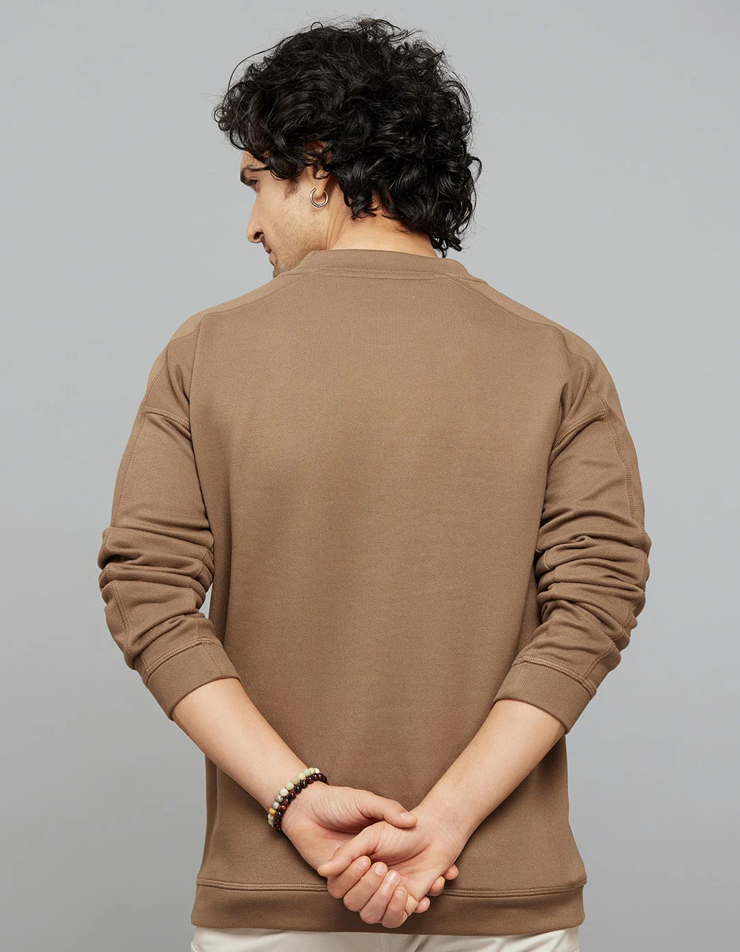 Sand Round Neck Full Sleeves Sweat Shirt - Image 6